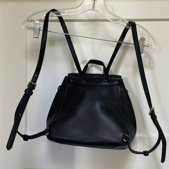 Kate Spade Leila Medium Flap Backpack, Black Leather main image 9